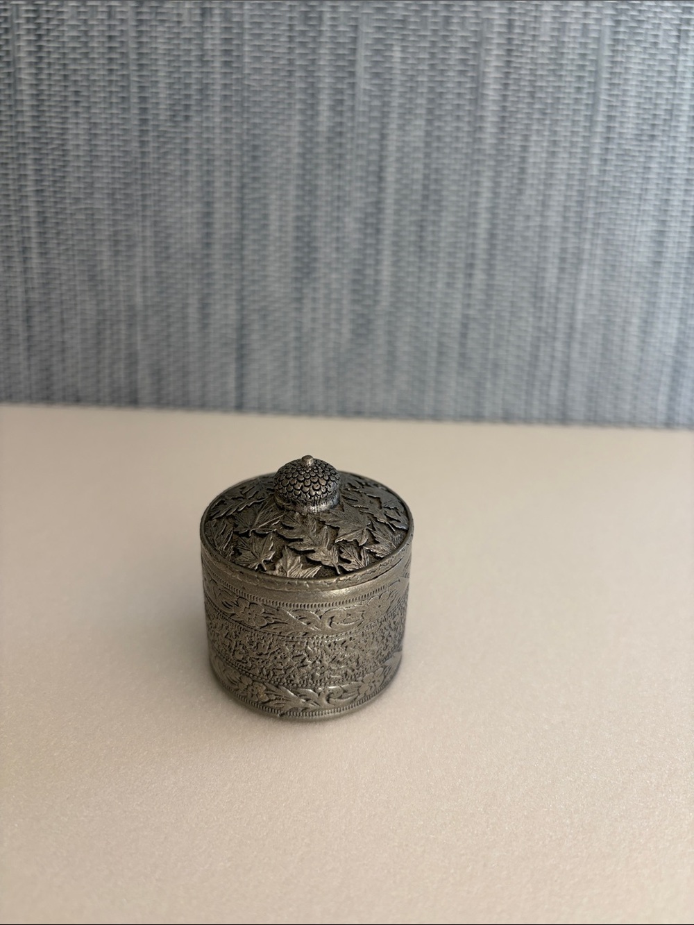 Vintage Ornate Pewter Decorative Stamp Dispenser by Heritage Pewter
